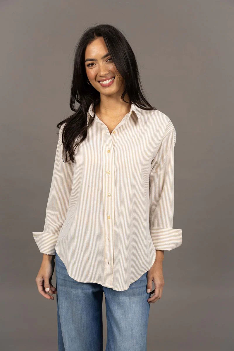 Humidity Nala Shirt - Sand stripe