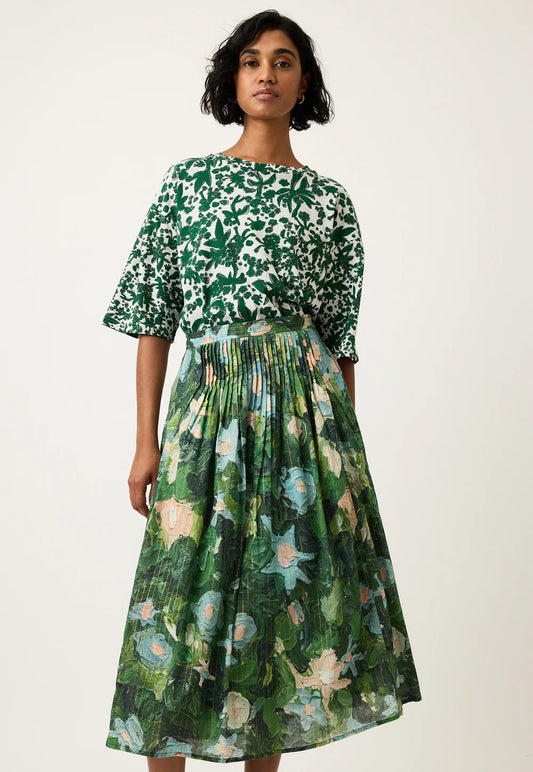 Alma Yoke Skirt - garden