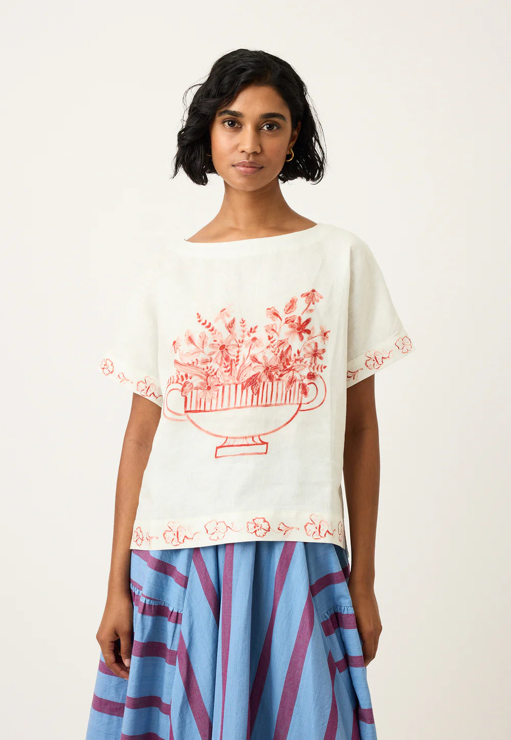 Dolman Top - Red Vase