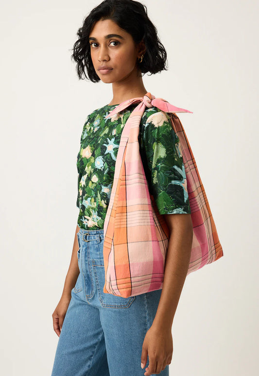 Knot Bag - Pink check