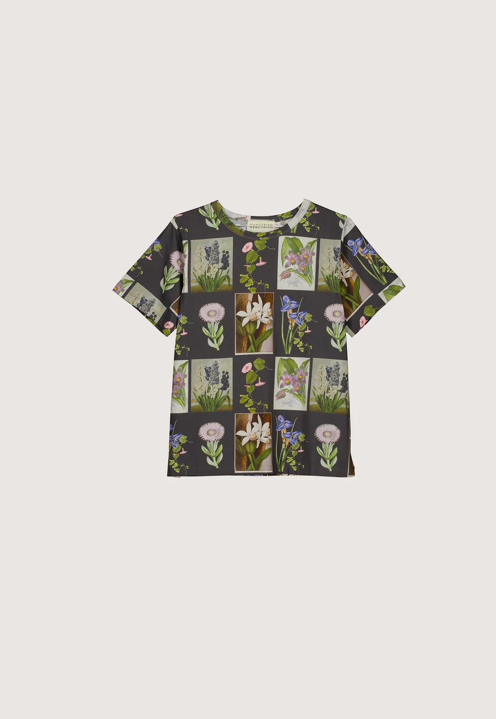 NANCYBIRD | Apollo Tee - Charcoal Archive Floral