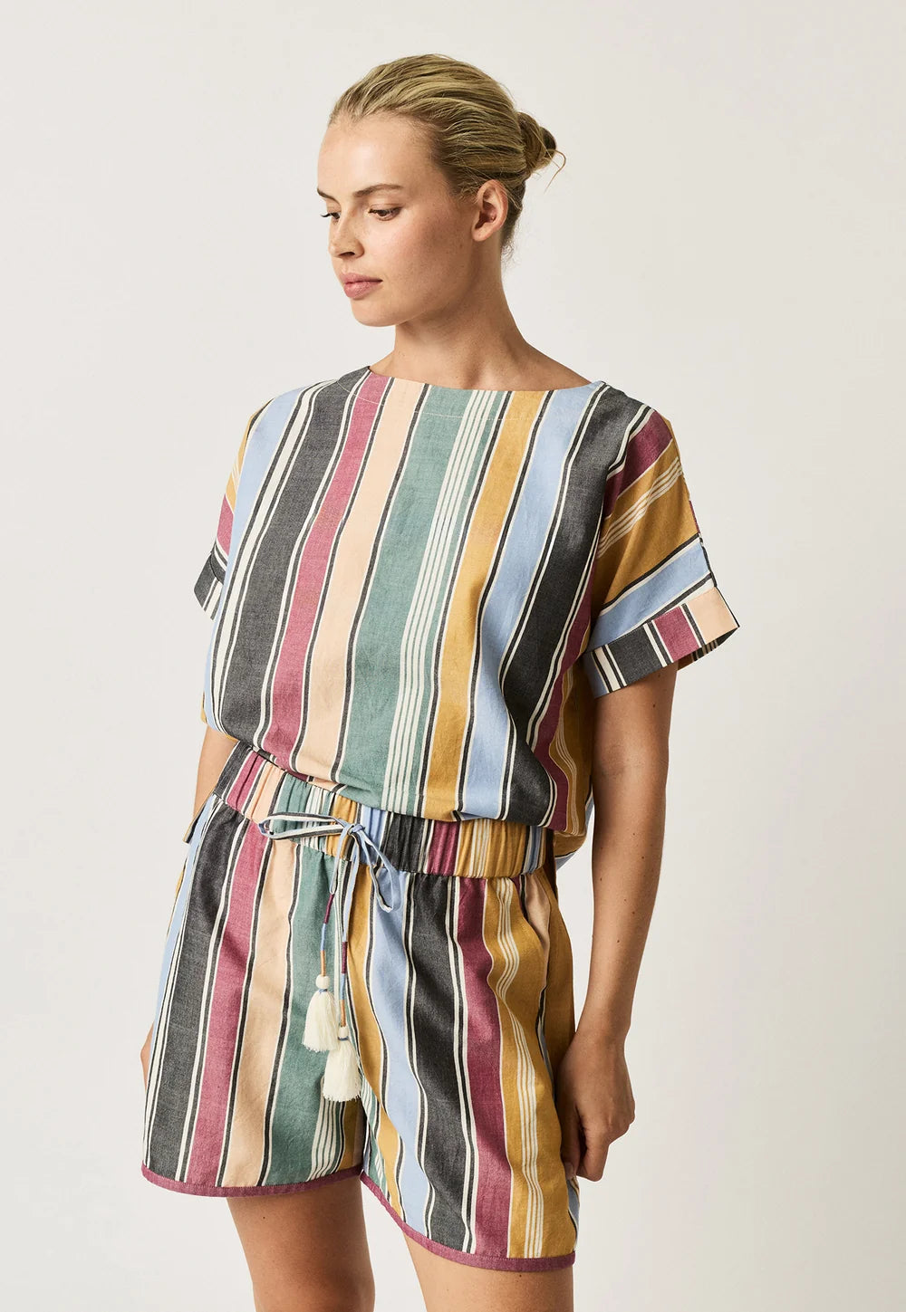 NANCYBIRD | Dolman Top - Atlas Stripe