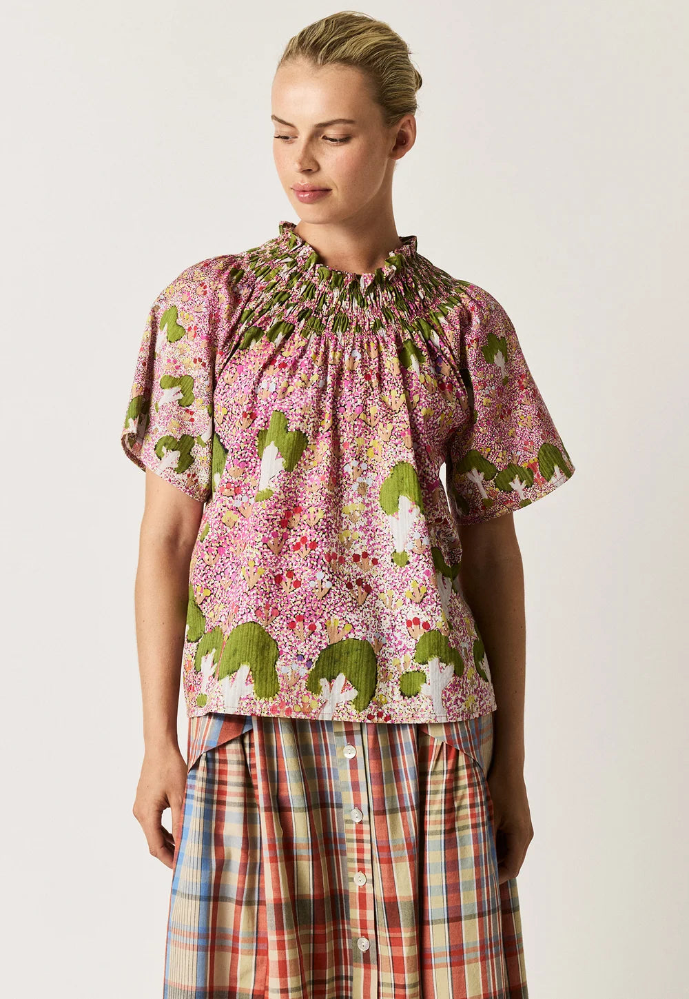 NANCYBIRD | Meadows Frill Neck Top - View of Country