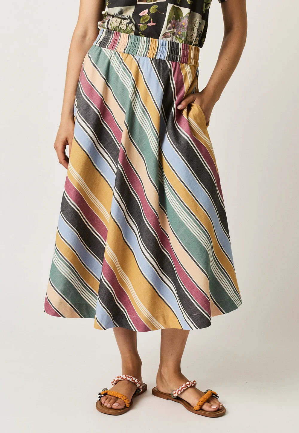 NANCYBIRD | Wave Skirt - Atlas Stripe