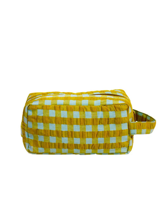 Citrus Seersucker Wash Bag