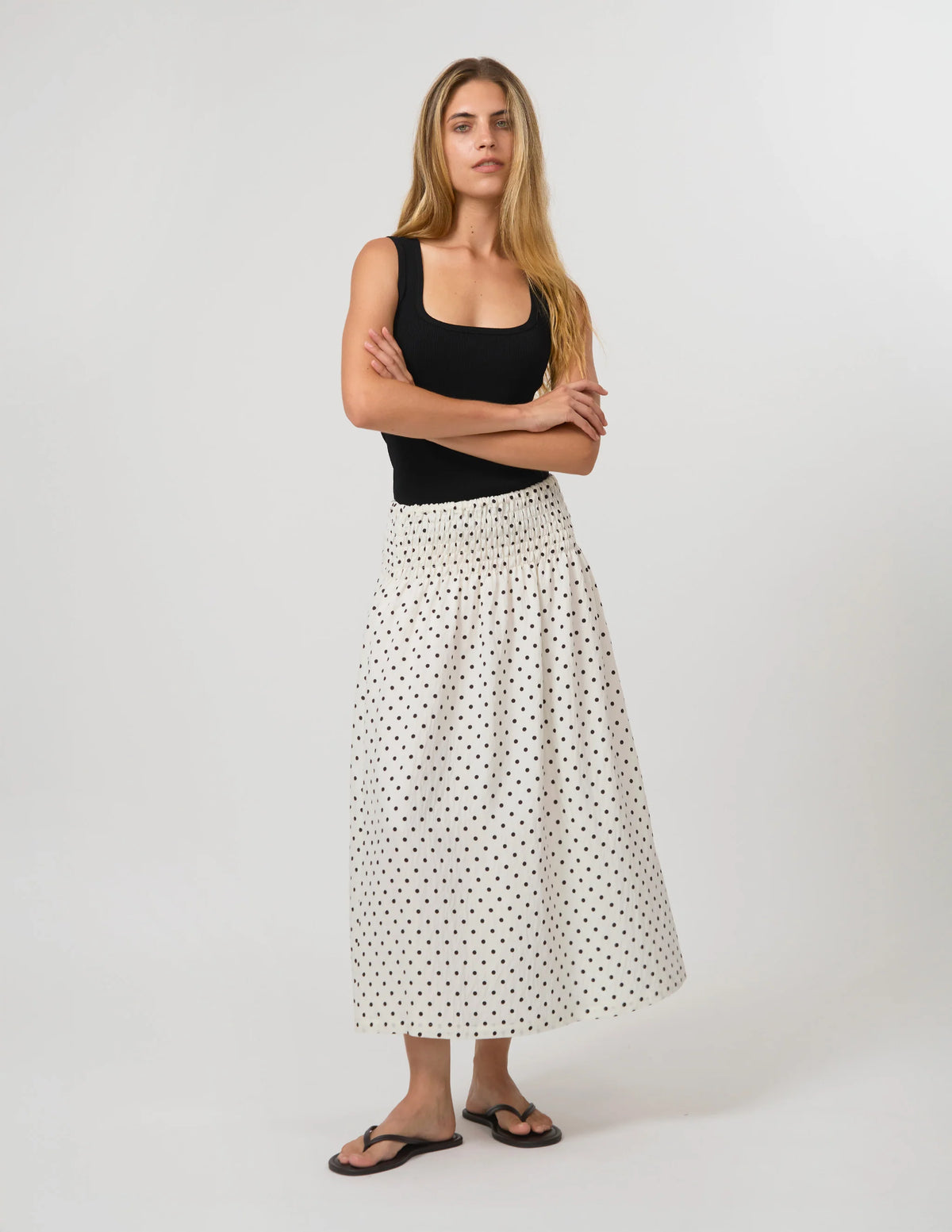 STELLA + GEMMA | Zita Skirt - White/Black Spot