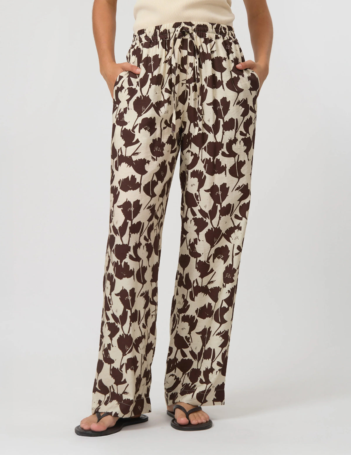 Stella + Gemma Fleur Pant - Chocolate bouuquet
