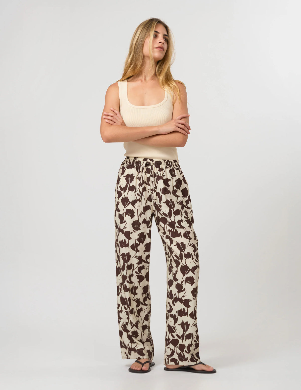 Stella + Gemma Fleur Pant - Chocolate bouuquet