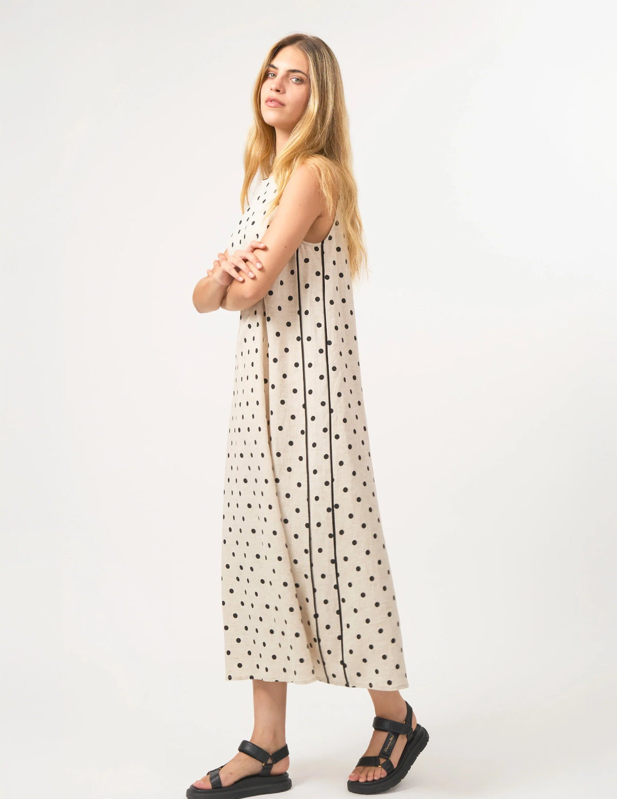 STELLA + GEMMA | Linen Spot Dress