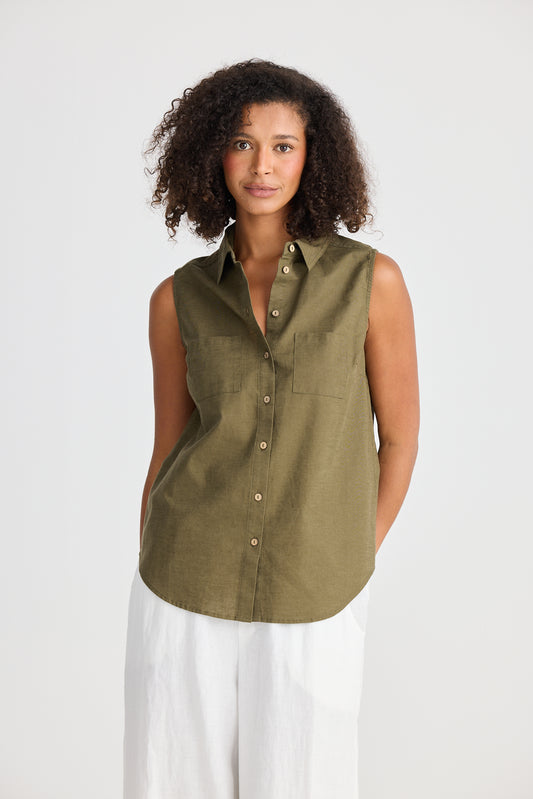 Bazzar Top -  Khaki