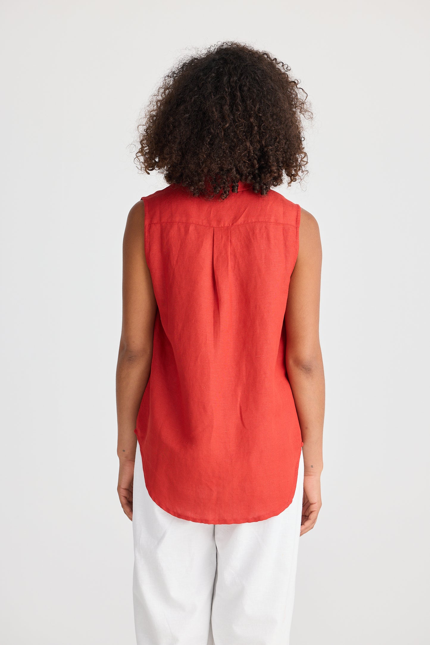 Bazzar Top - Cherry Linen