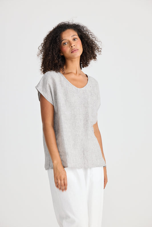 Havana Tee - Charcoal fleck