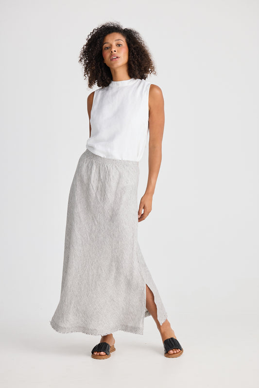 Sicily Skirt - Charcoal Fleck
