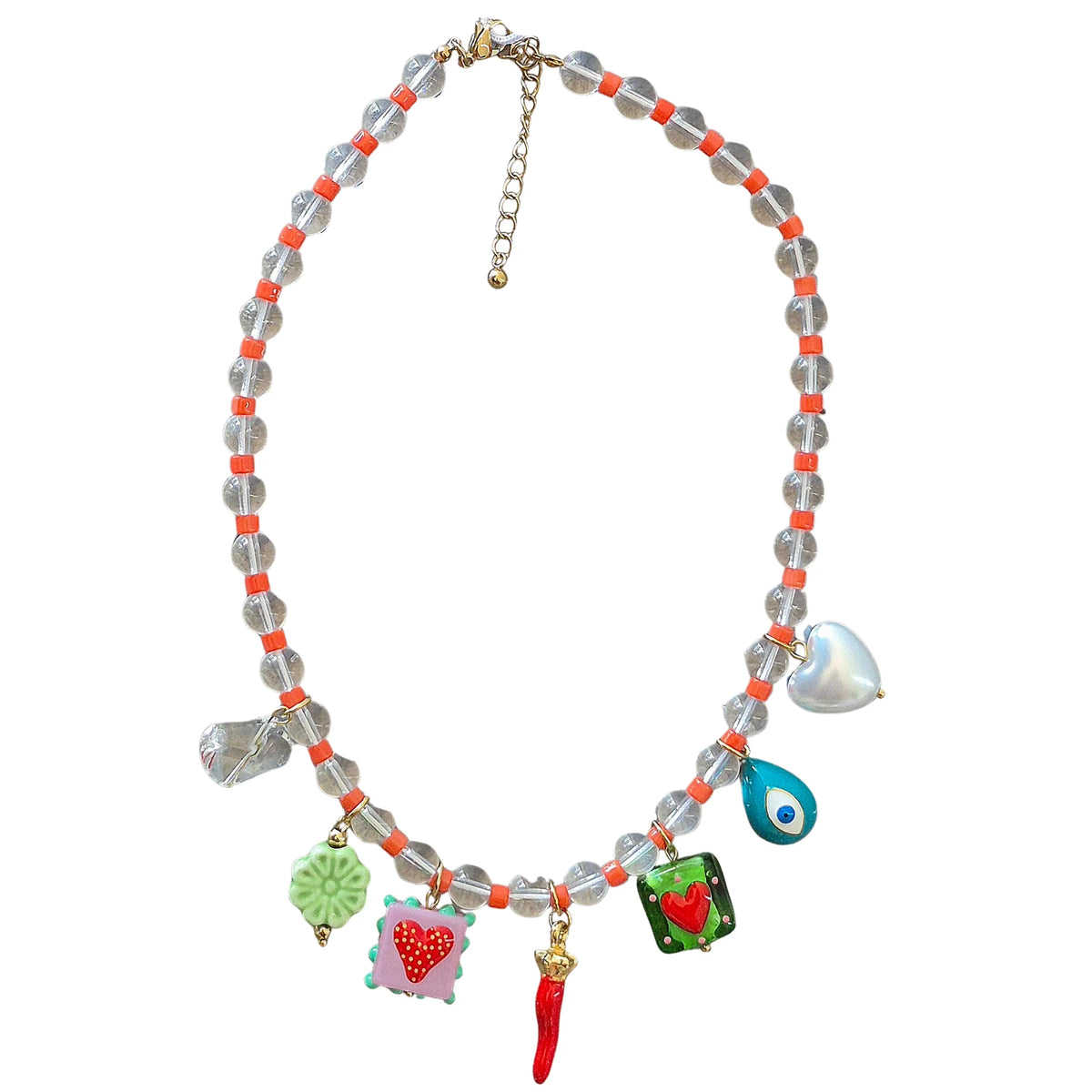 ZODA | Beaded Ncklace - Pink