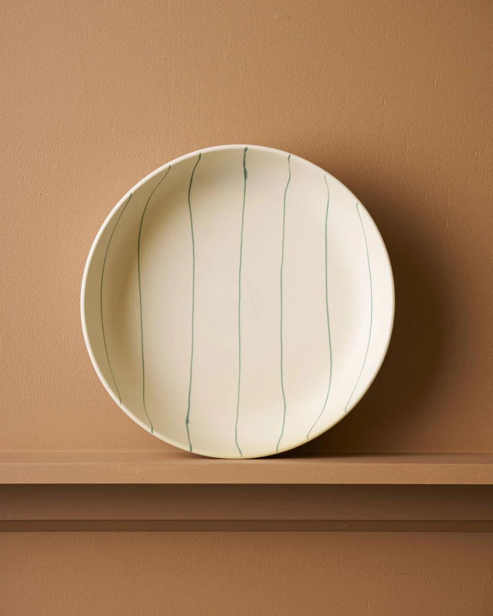 Coastal Junction Salad bowl - Cream with Green Stripe