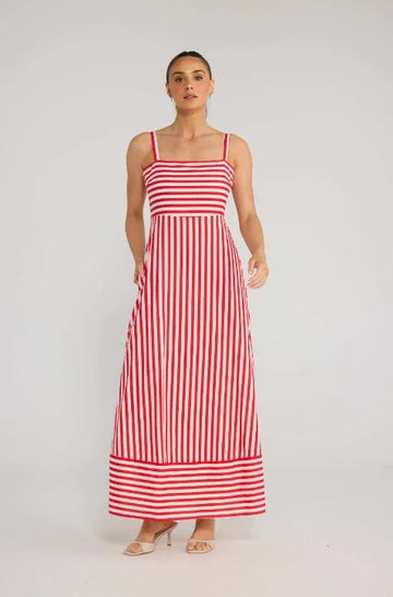 BRAVE + TRUE  Grace Dress Cherry Stripe