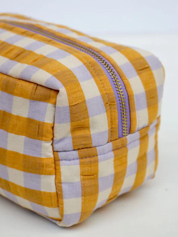 Mango Seersucker Wash Bag