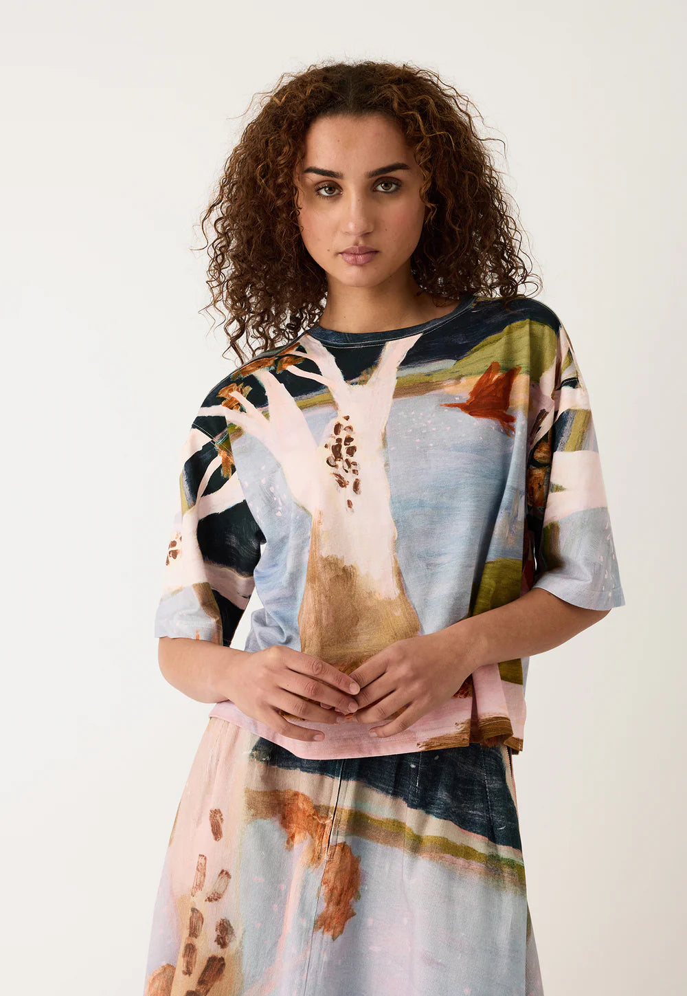 Tasmin Boxy Tee - Night herons