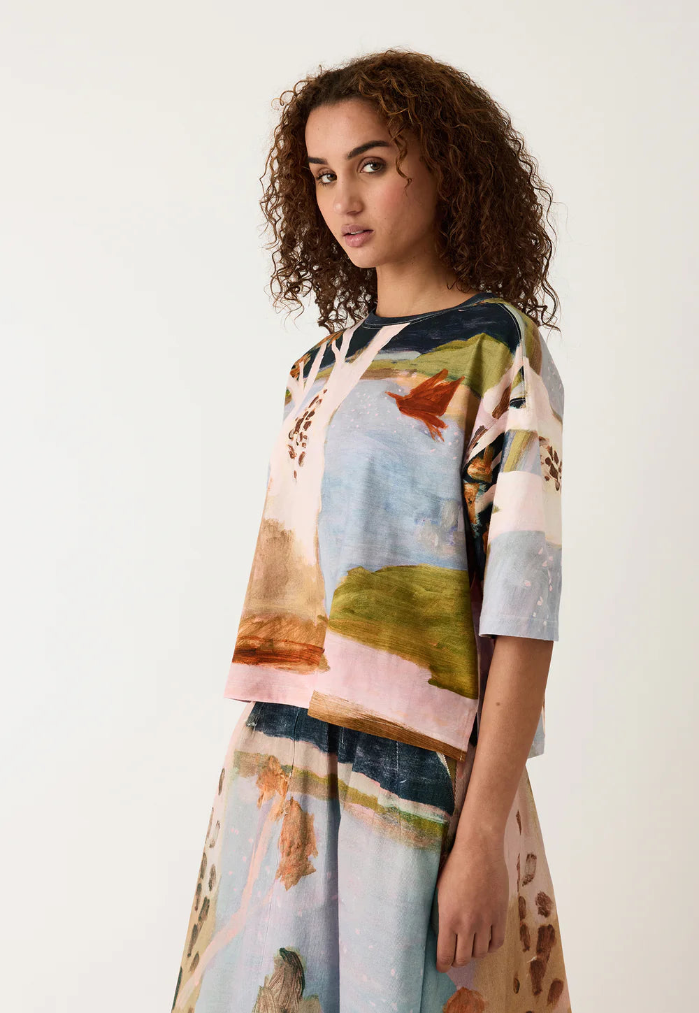 Tasmin Boxy Tee - Night herons