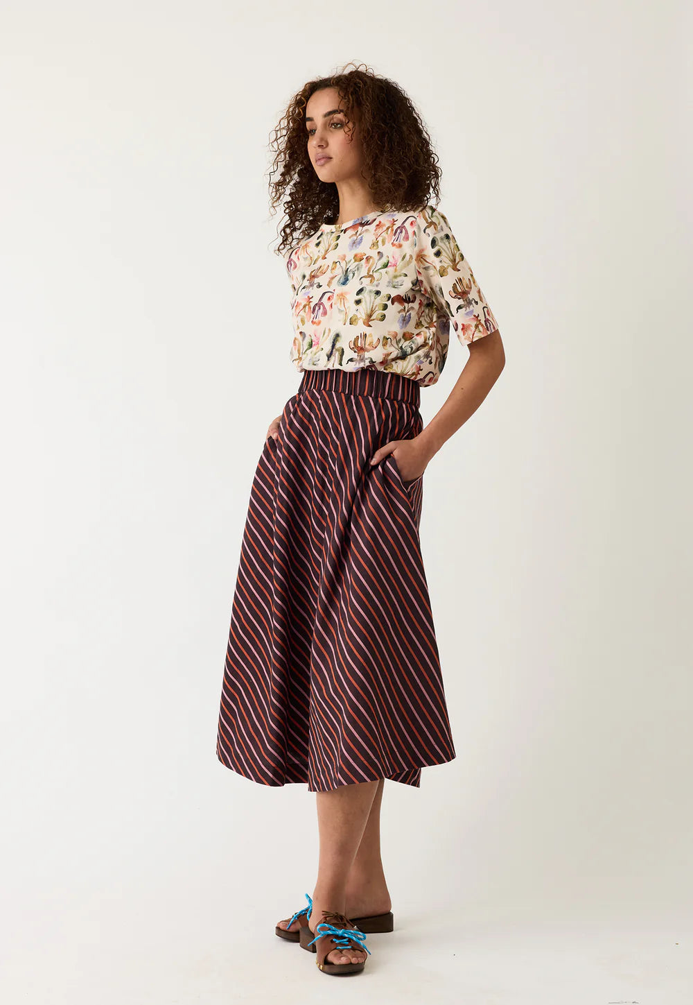 Wave Skirt - Twiight Stripe