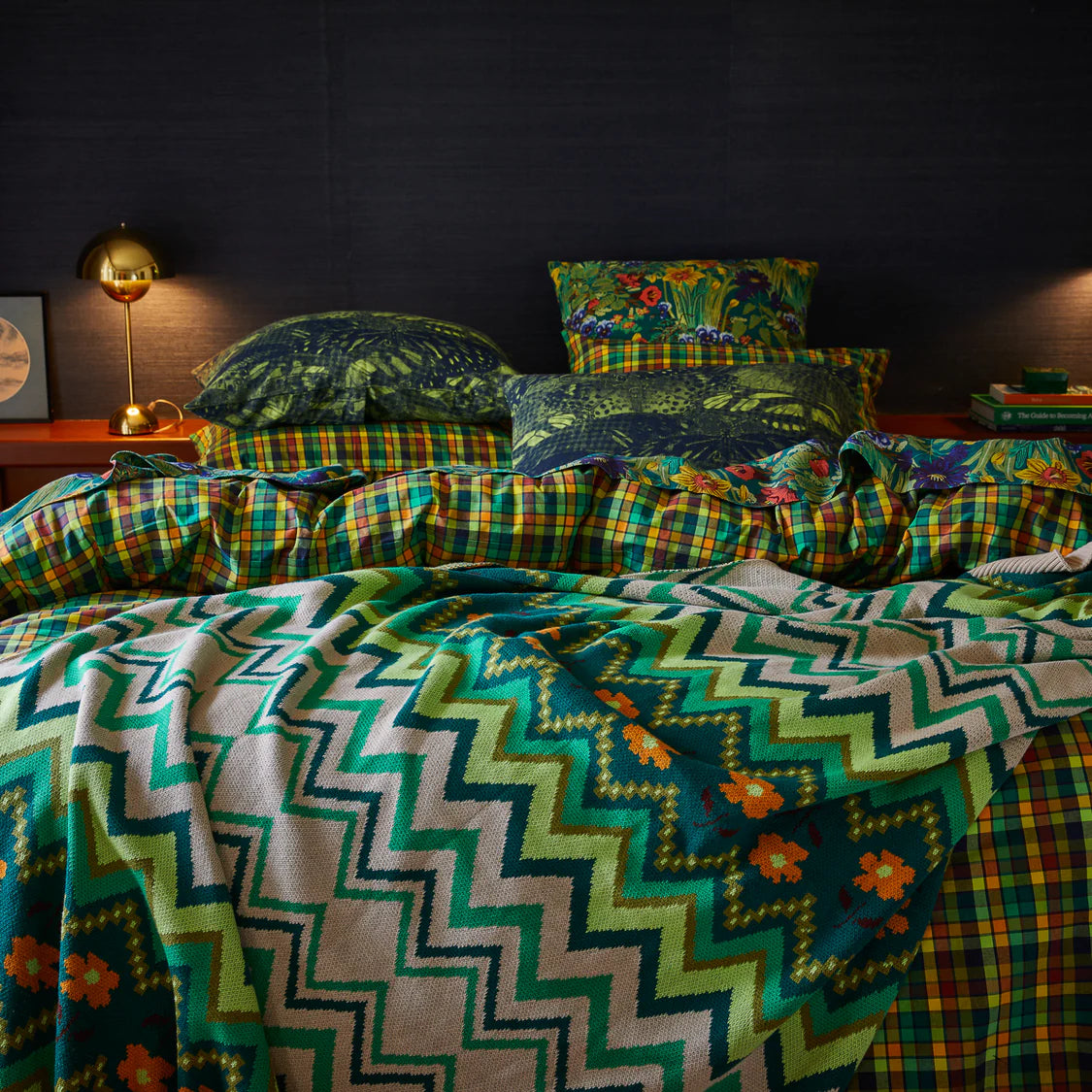 Calina Cotton Knit Blanket - Verdant