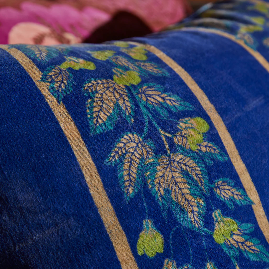 Agata Velvet Cushion - Vermillian