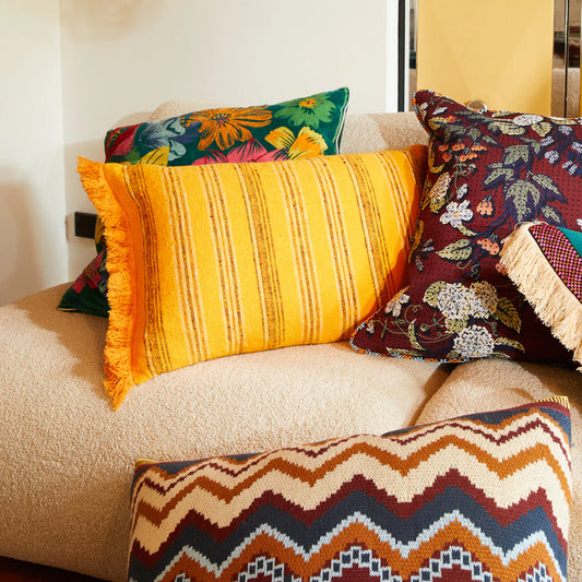 Nicolette Woven Cushion - Marigold