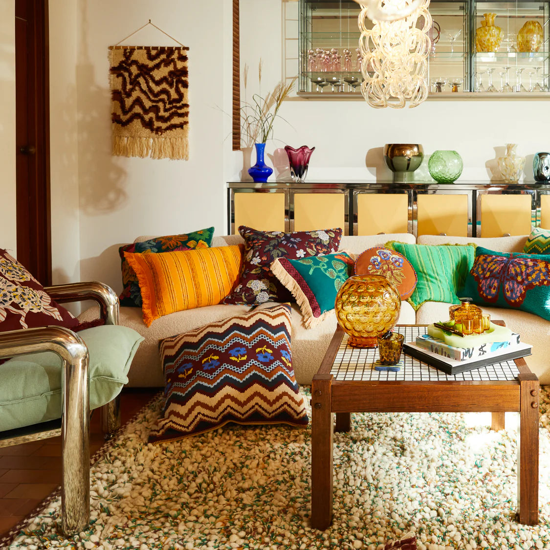 Nicolette Woven Cushion - Marigold