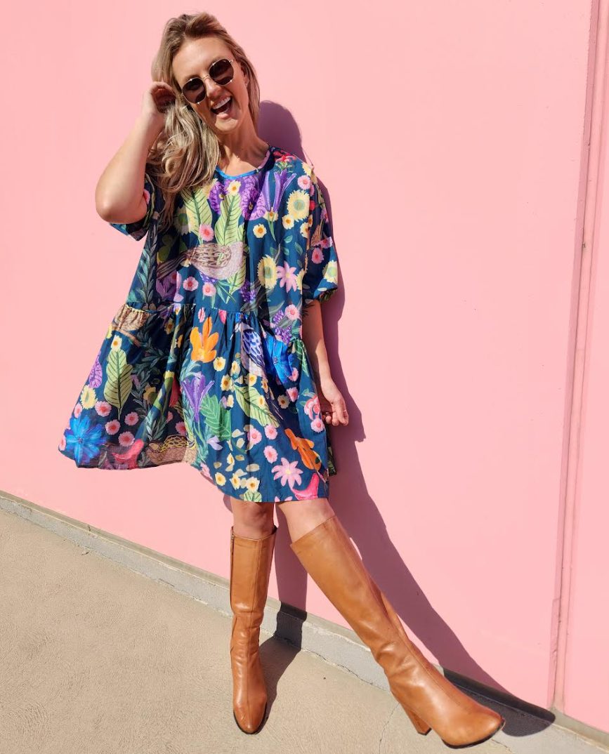 Bird Cotton Dress