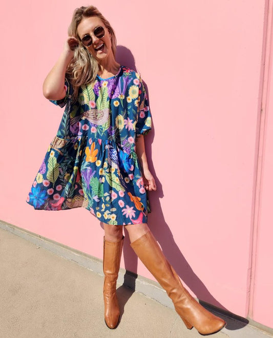Bird Cotton Dress
