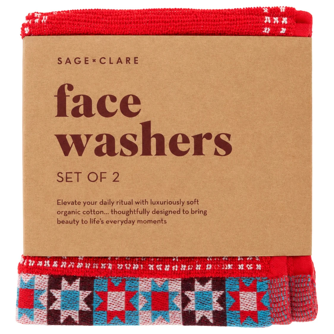 Bonnie Face Washer set 2 - Poppy
