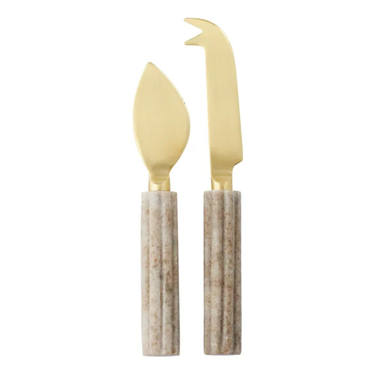 Rae S/2 Marble Cheese Knives