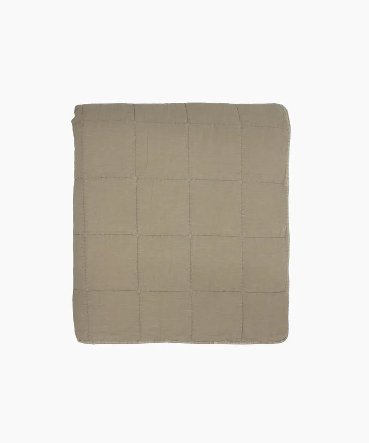 Freya Quilt Taupe - Taupe