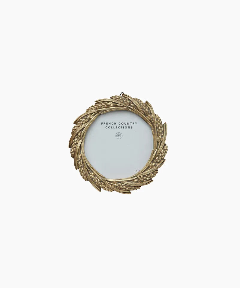 Wheat Round Photo Frame
