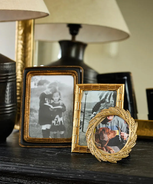 Wheat Round Photo Frame