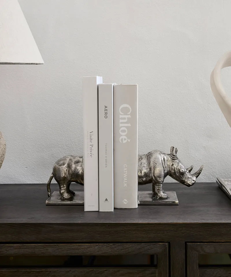 Rhino Book Ends