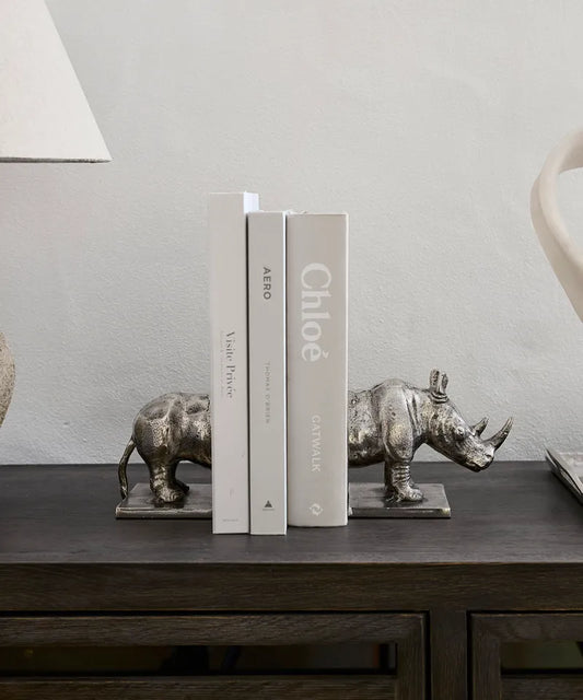 Rhino Book Ends