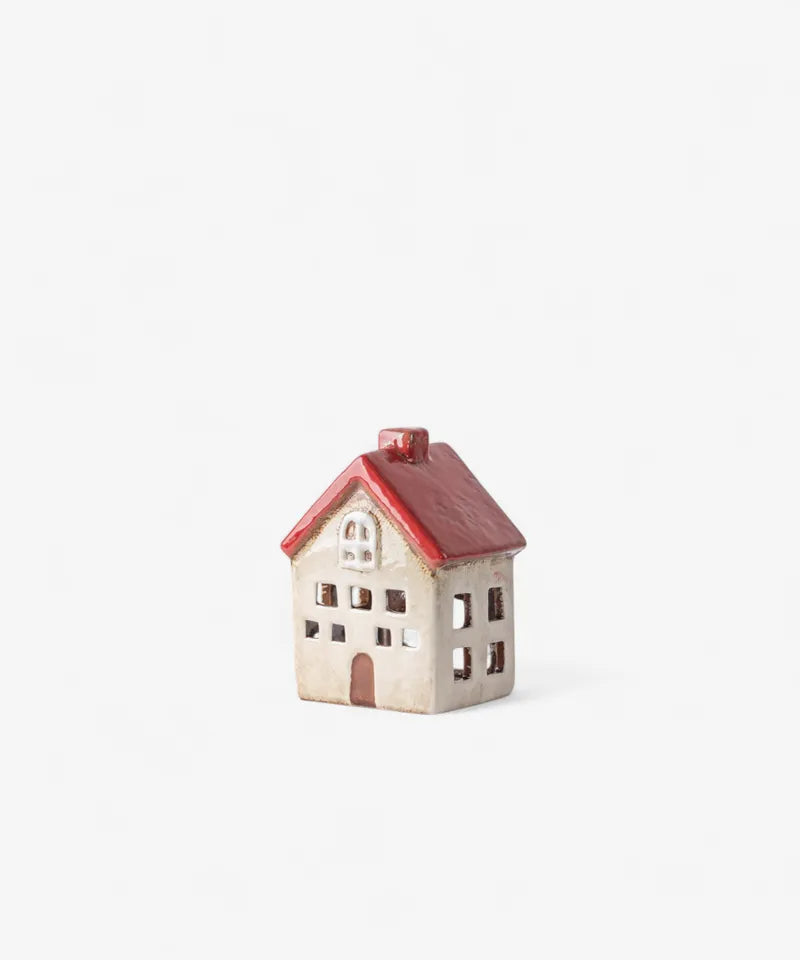 Alsace Tea Light Villa Red White - small