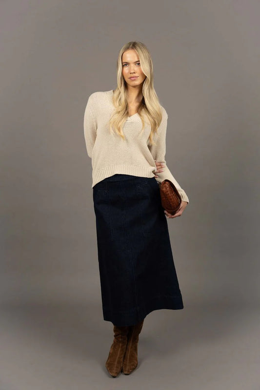 Humidty | Edit denim skirt - Dark Blue