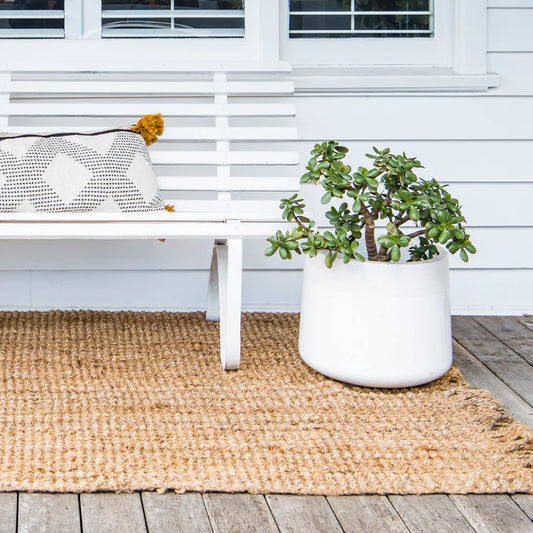Fringed Natural Jute Rug