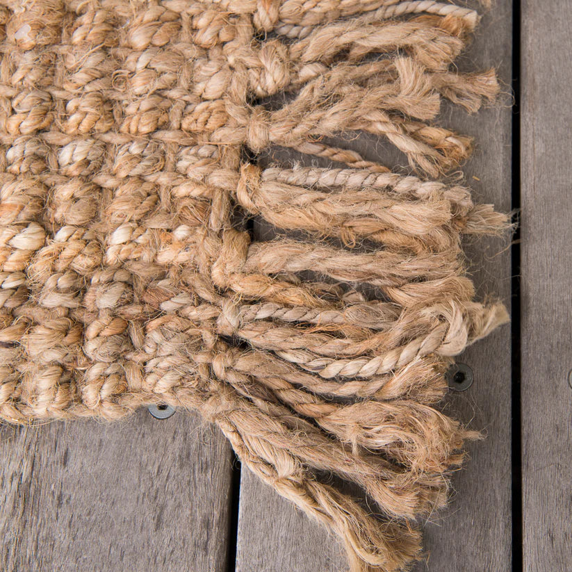 Fringed Natural Jute Rug