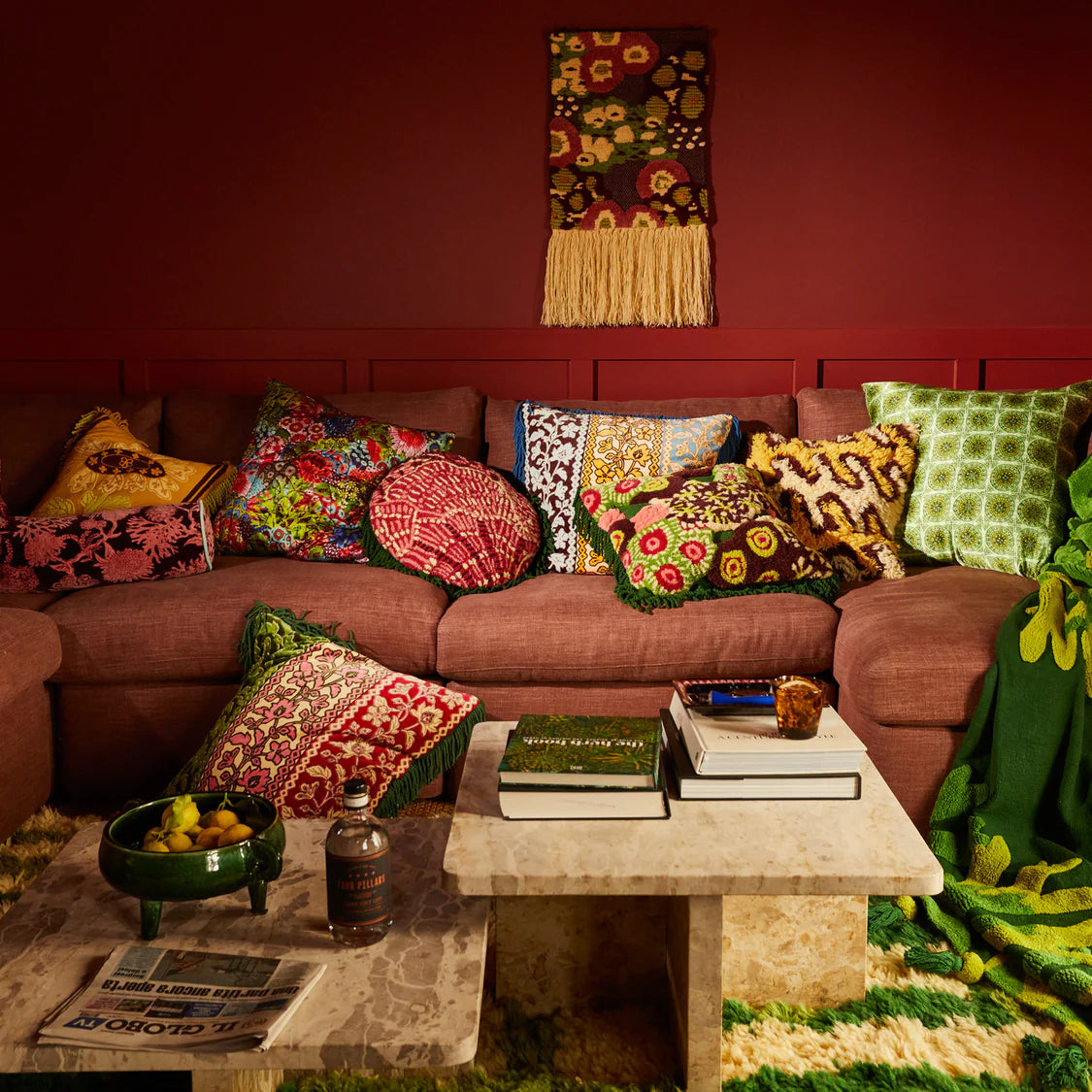 Gabriella Cushion I Lime