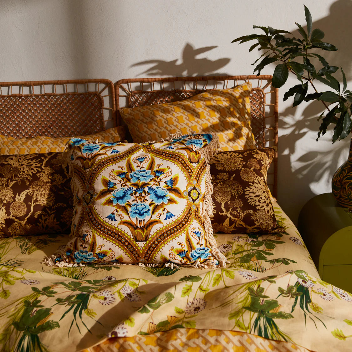 Margaret fringe Cushion - clay