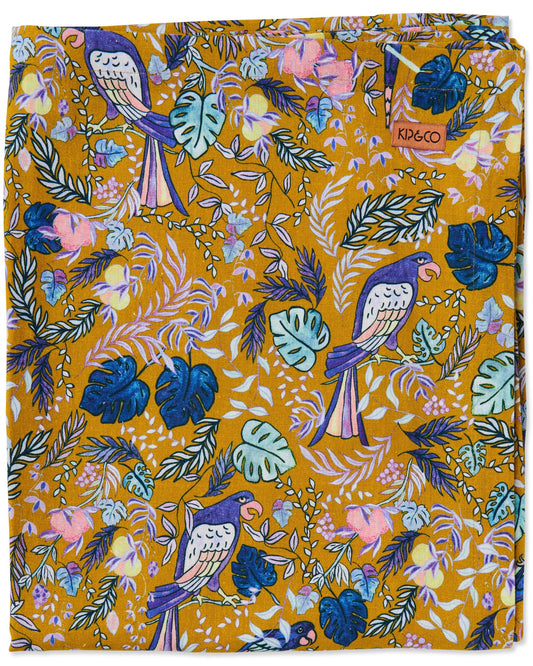 Kip & Co Birds of Paradise Linen tablecloth