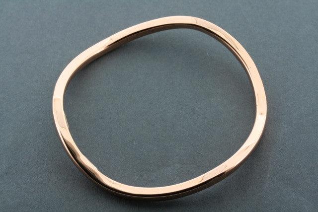 crinkle copper bangle - narrow