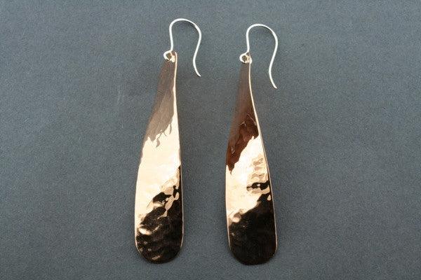 Hammered Drop Earings