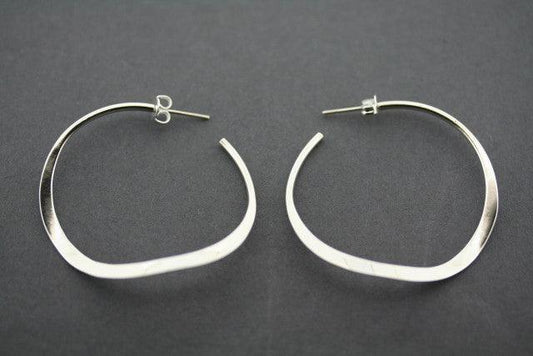 Curved Hoop Stud earings