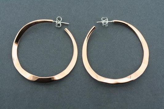 Copper Hoop Stud - polished