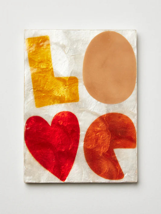 Golden love tile Red