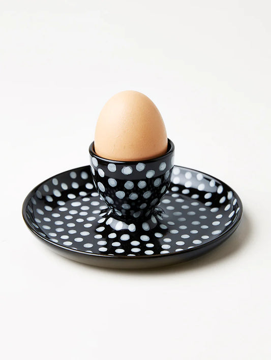 Chino Egg Cup - white Spot